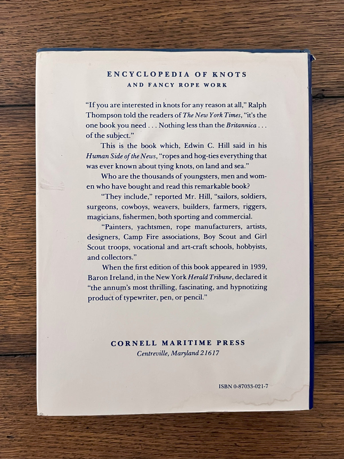 Encyclopedia of Knots and Fancy Rope Work by Raoul Graumont and John Hensel