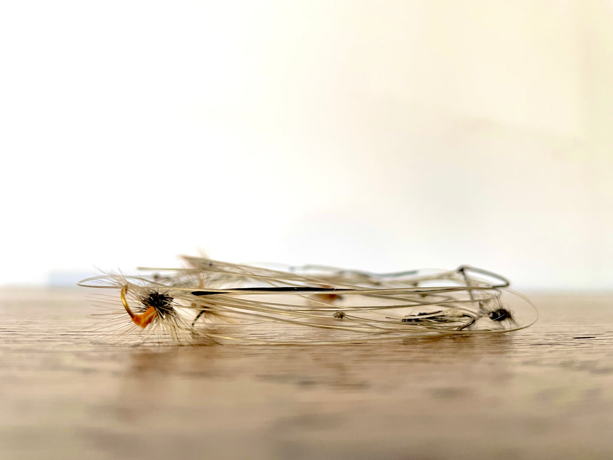 Aristocrat Trout Flies (box with leaders attached to flies)