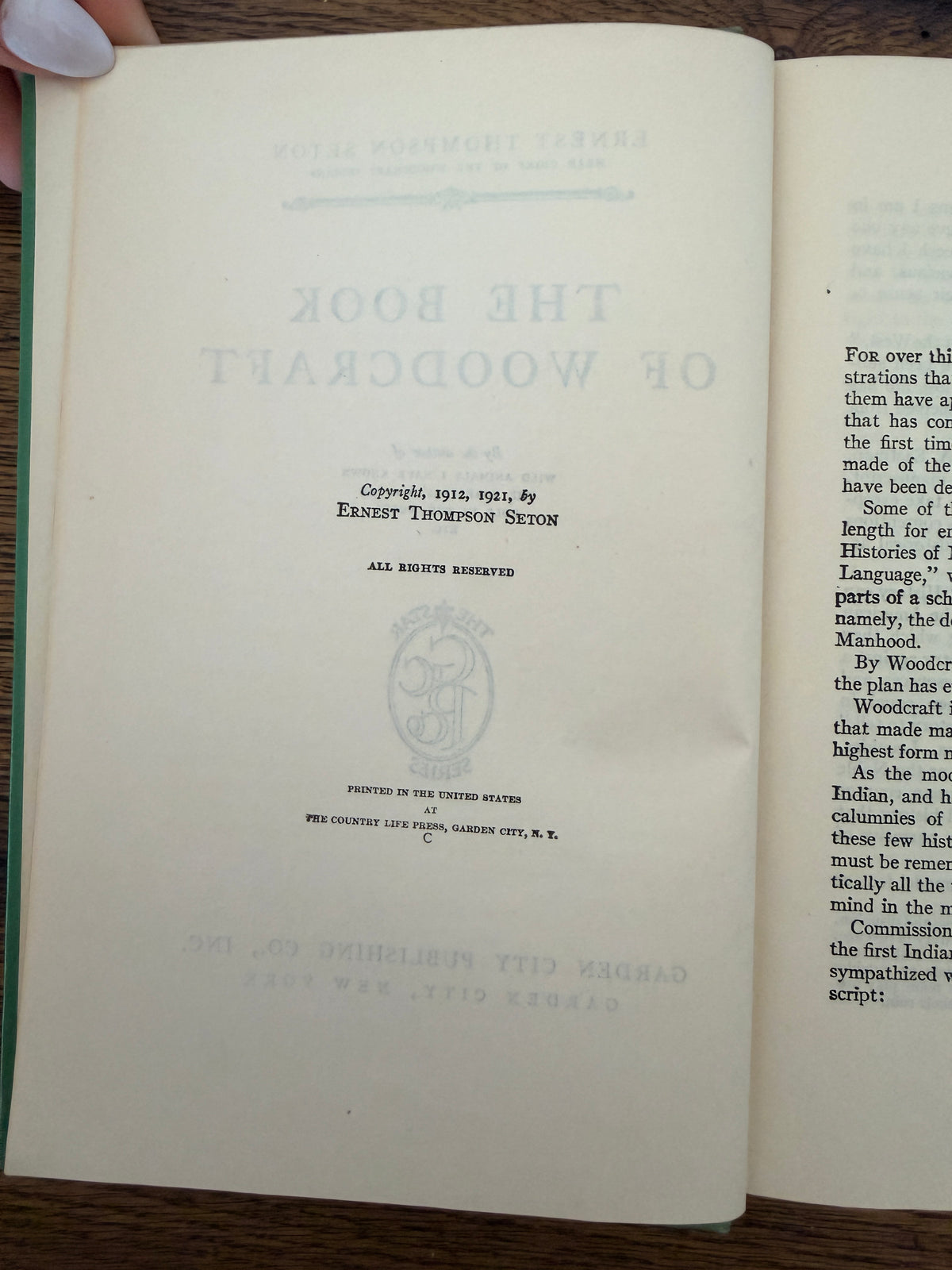 The Book of Woodcraft by Ernest Thompson Seton