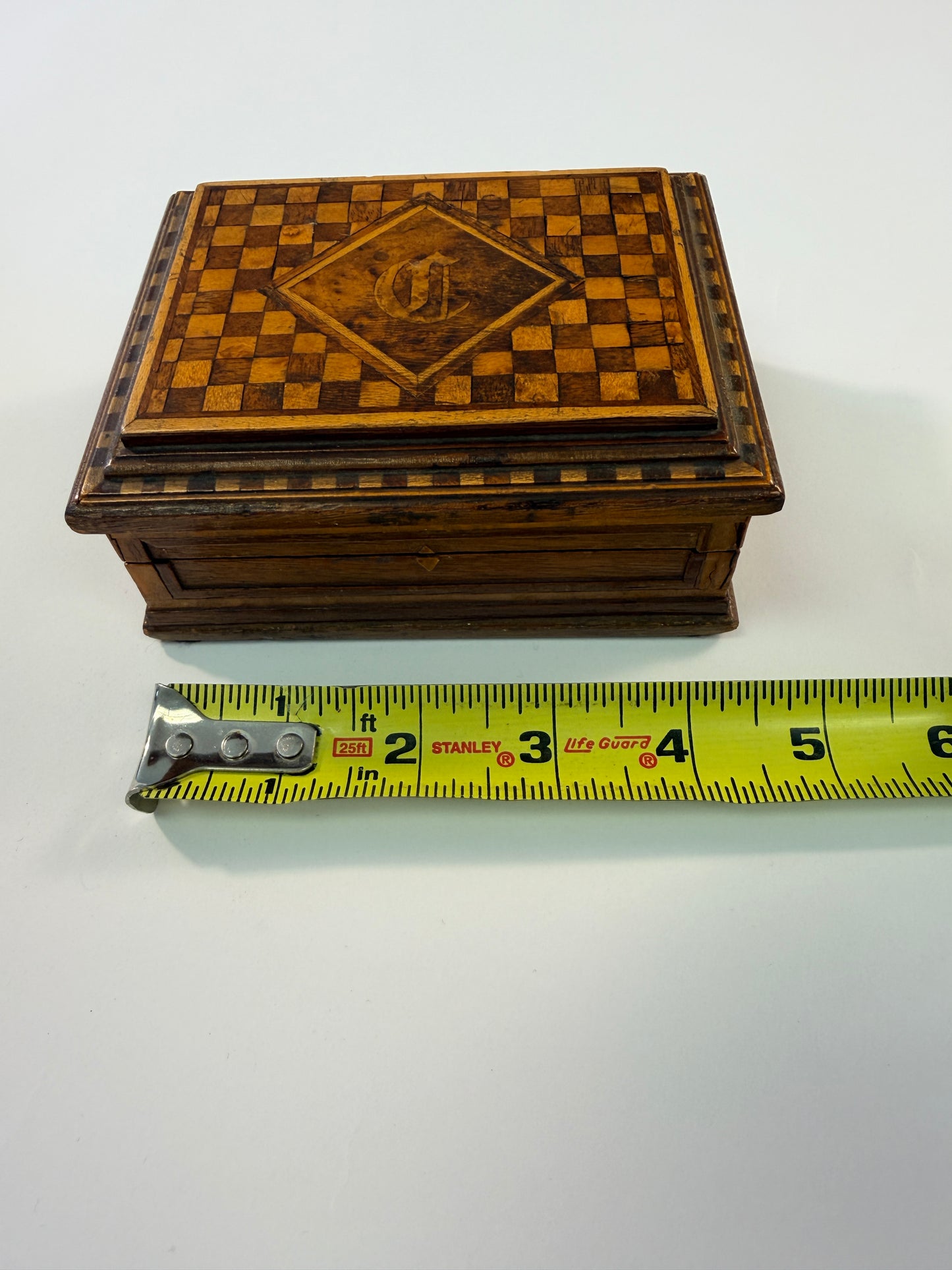 Checkered Victorian Tea Caddy