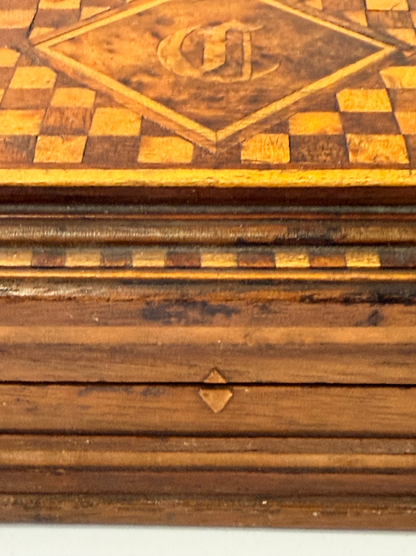 Checkered Victorian Tea Caddy