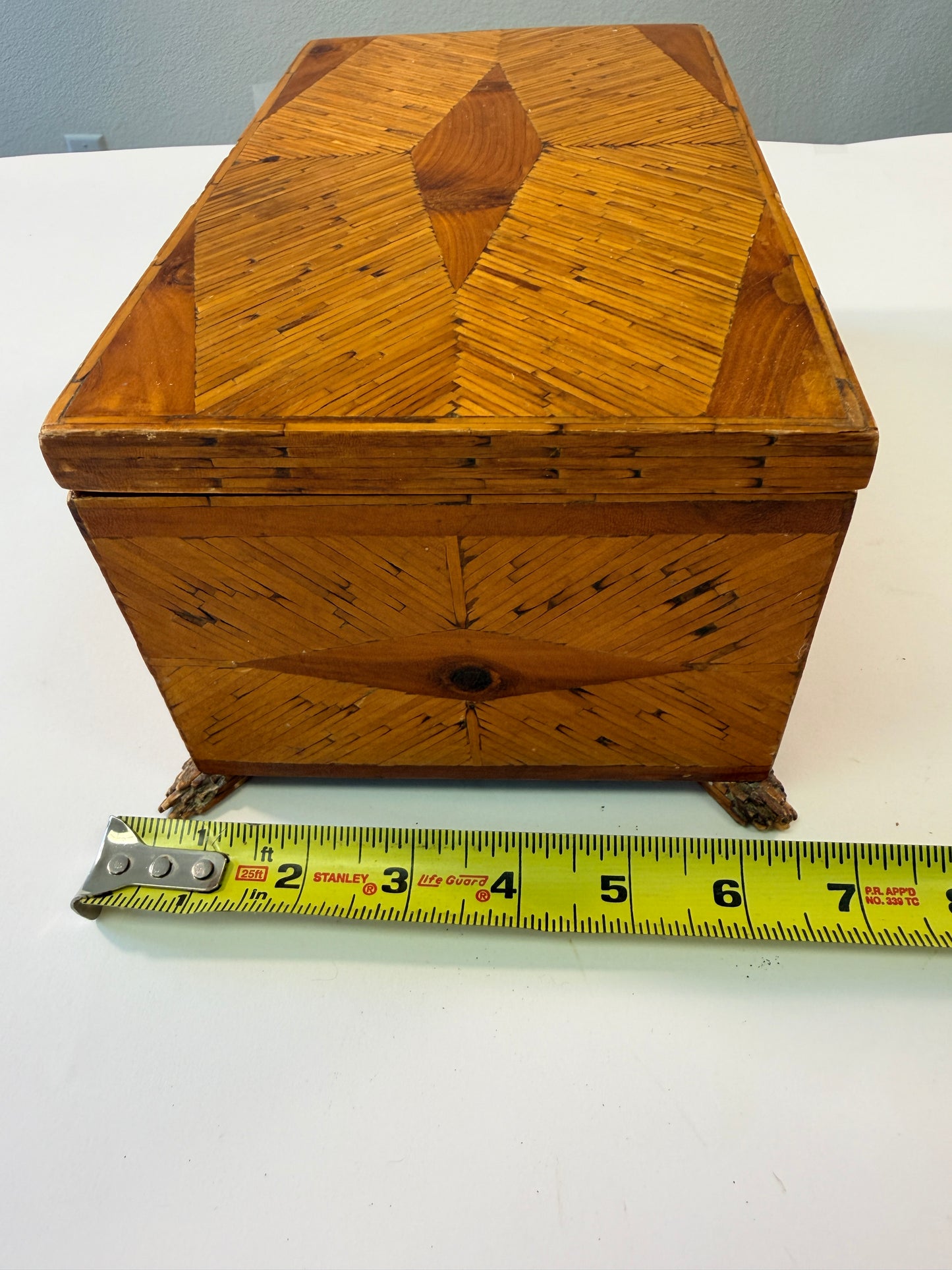 Antique Folk Art Matchstick Box