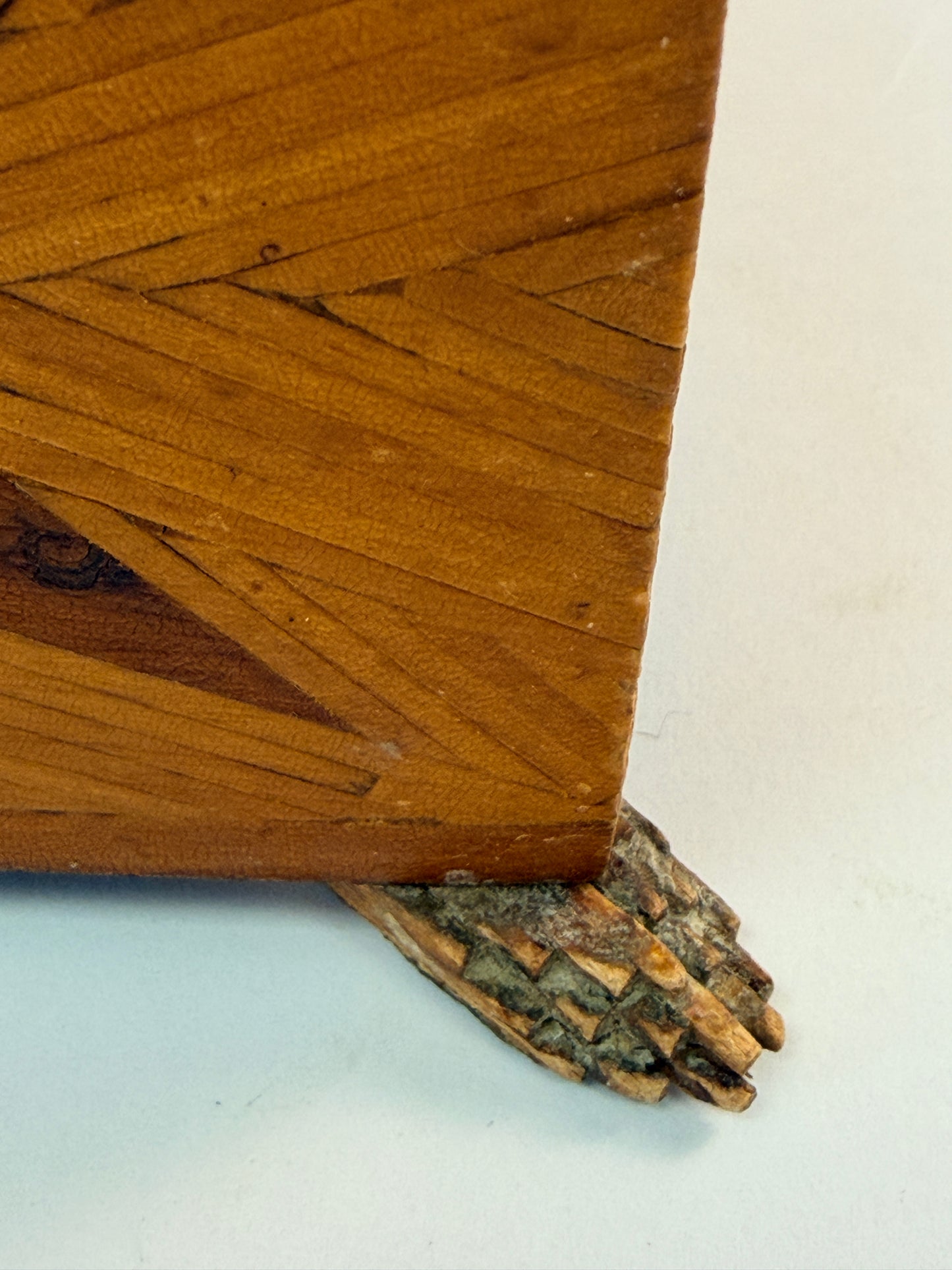 Antique Folk Art Matchstick Box