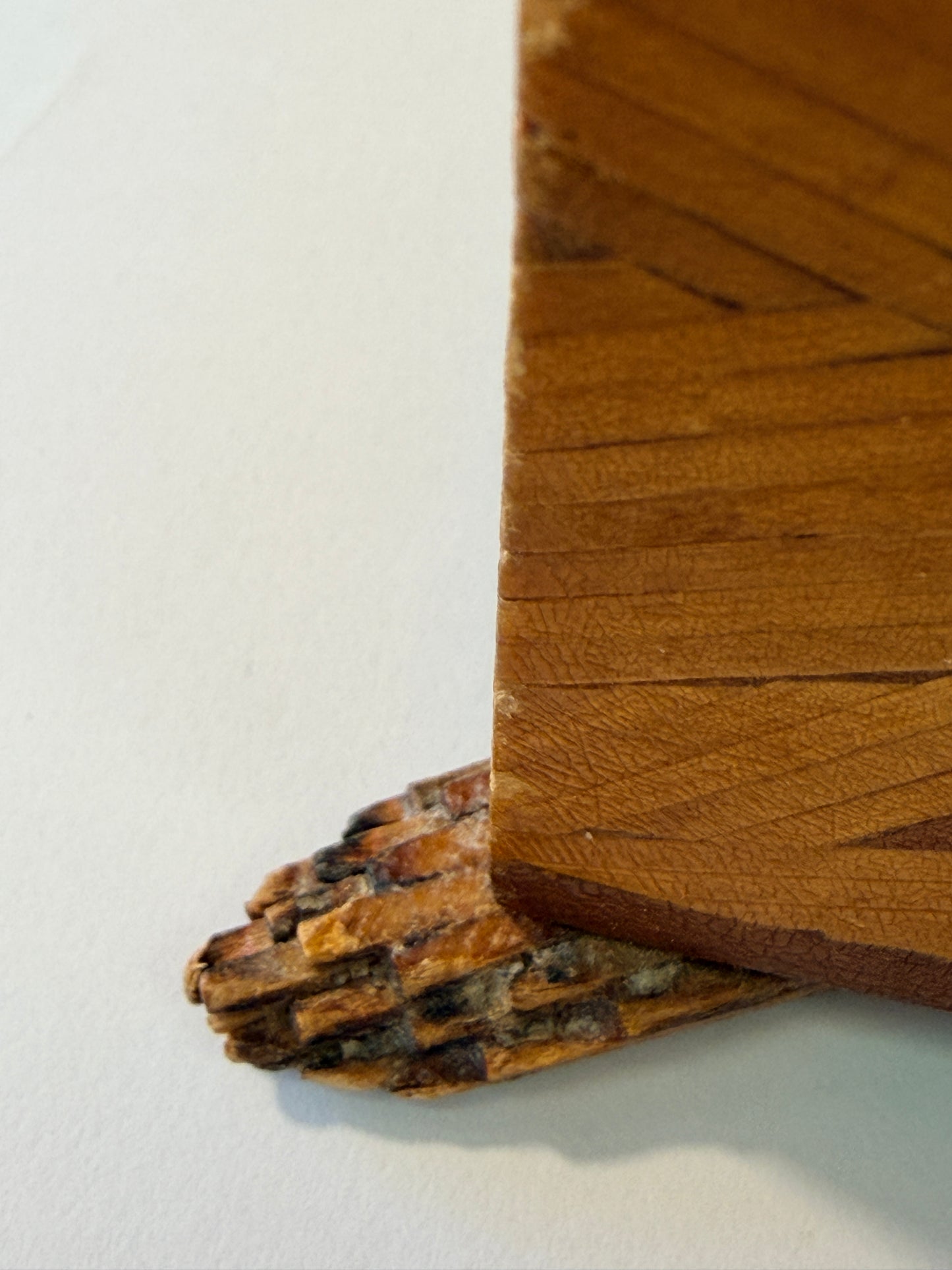 Antique Folk Art Matchstick Box
