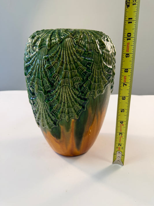 Barbotine Majolica Vase