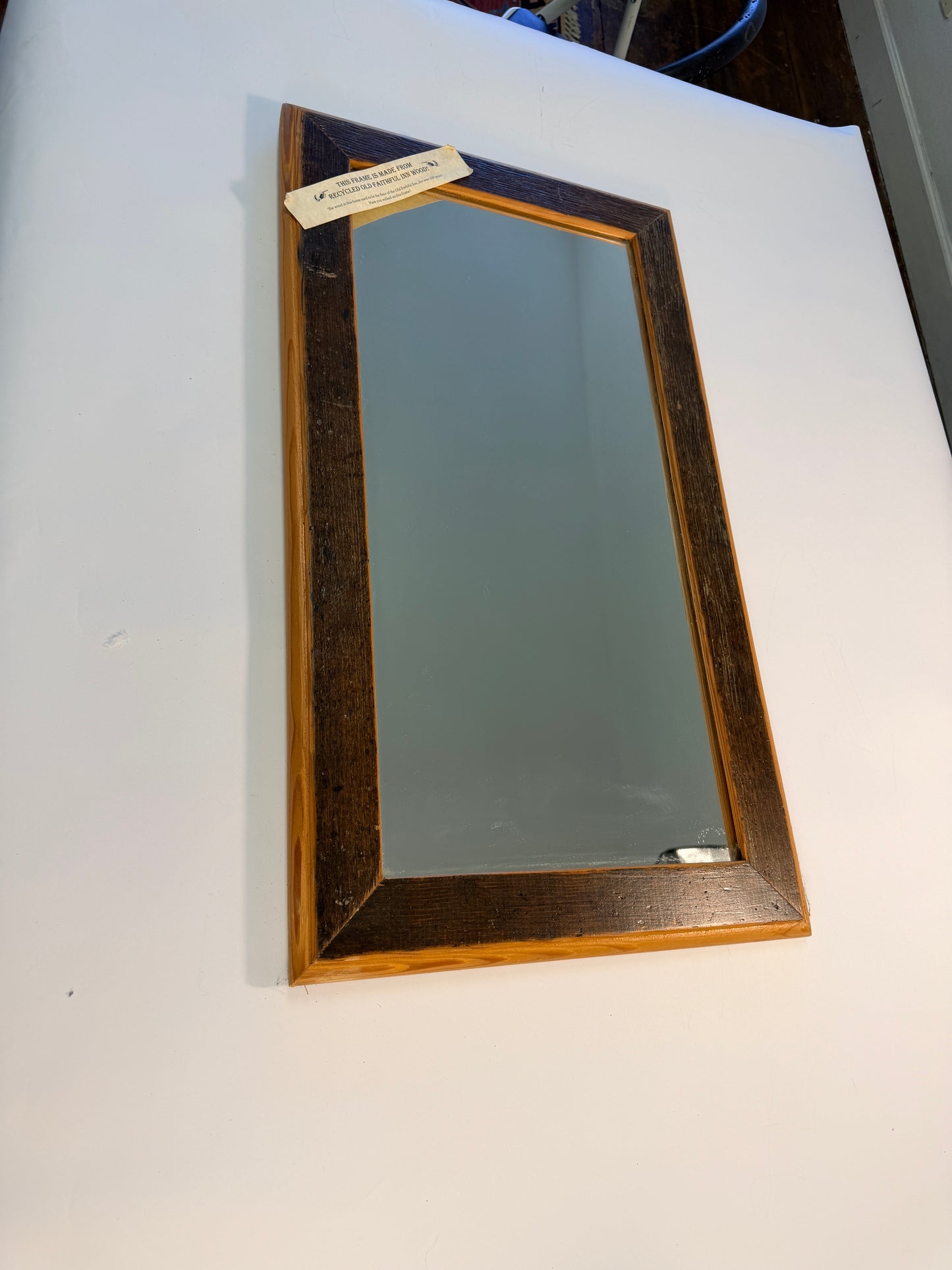 Mirror with Frame made from Old Faithful Inn Wood