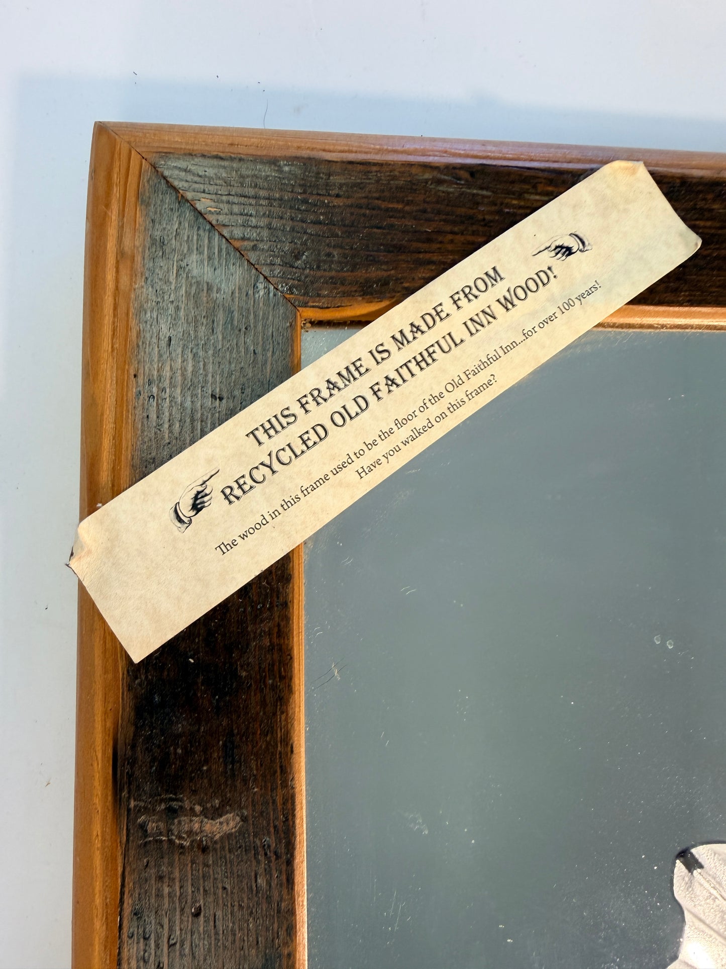 Mirror with Frame made from Old Faithful Inn Wood