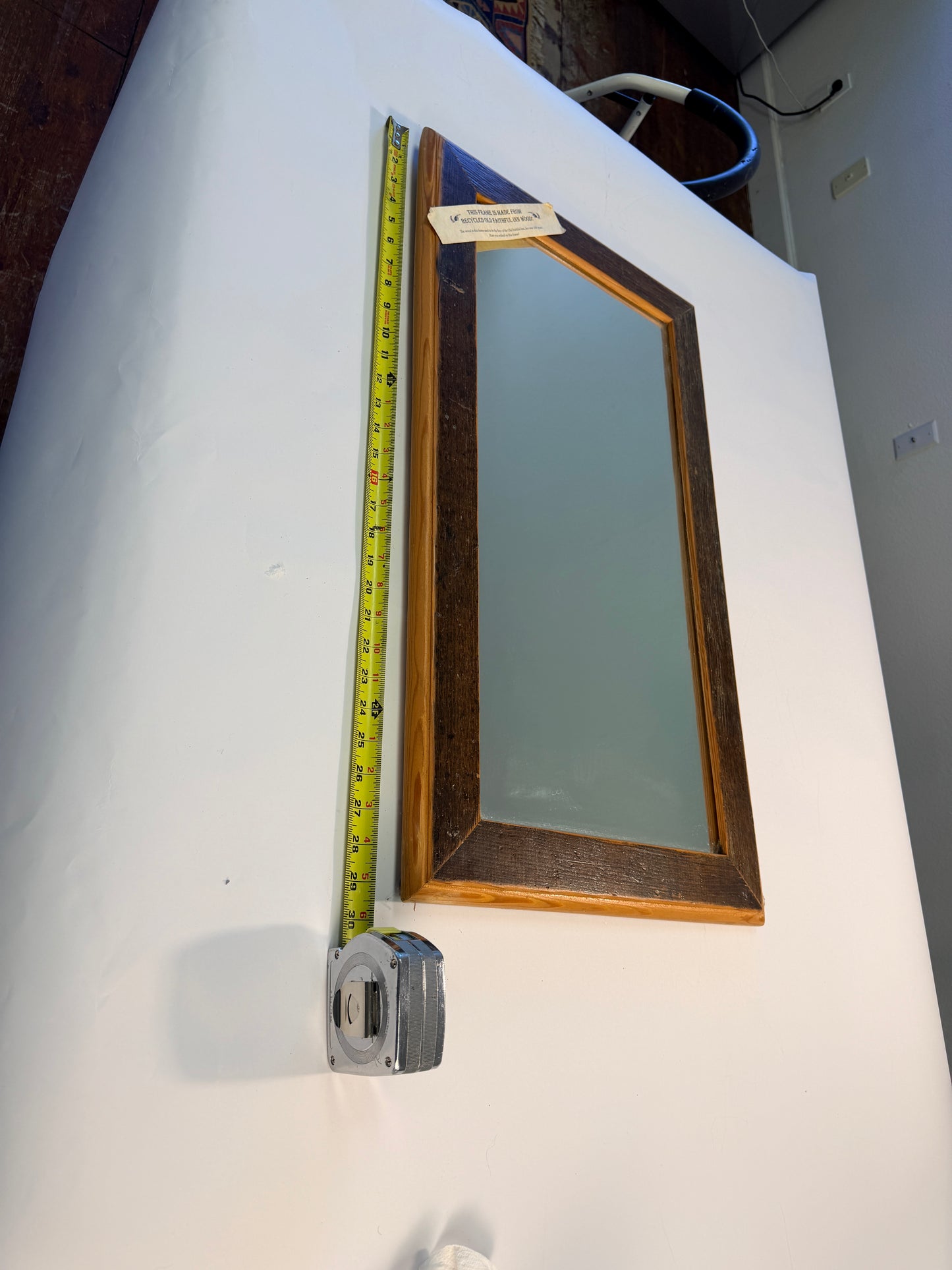 Mirror with Frame made from Old Faithful Inn Wood