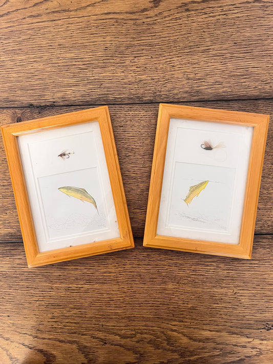 Framed Brook/Brown Flies by John Betts