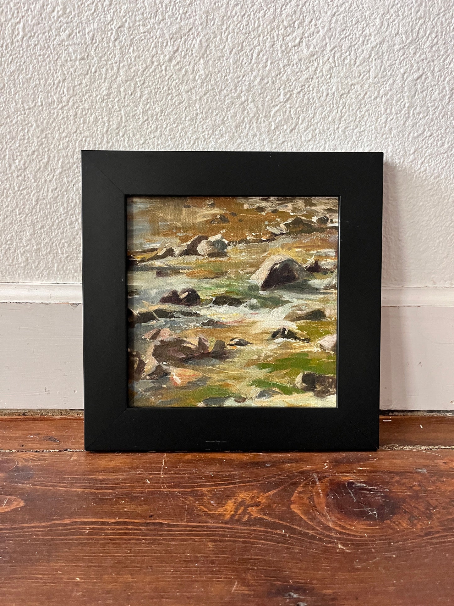 River Scene with Black Frame