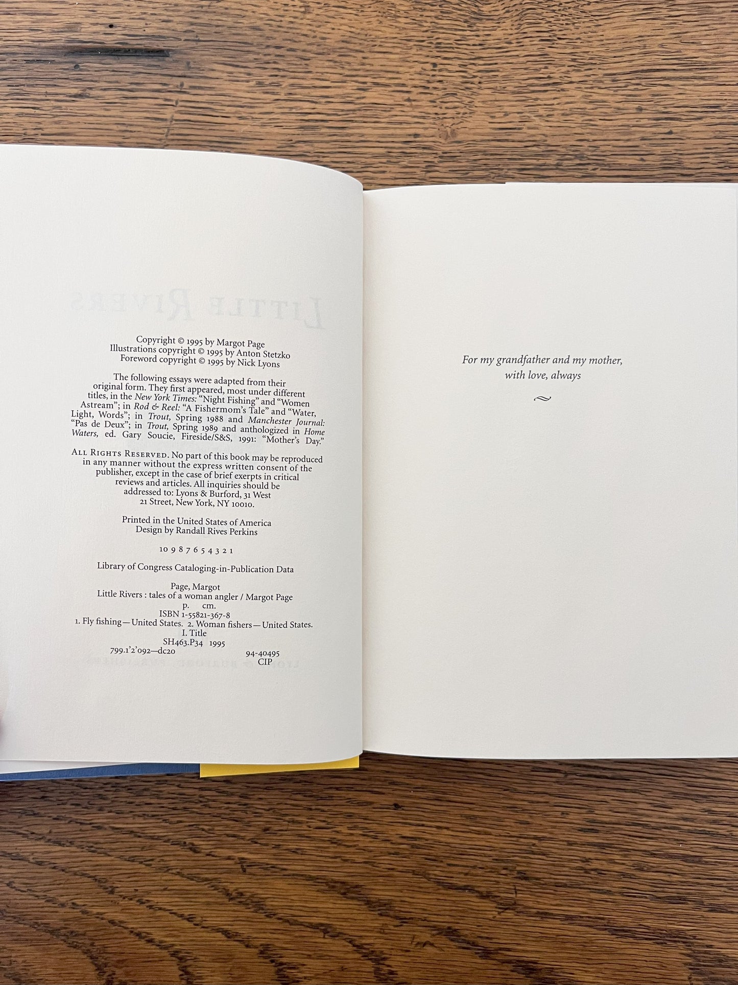Little Rivers - Tales of a Woman Angler by Margot Page