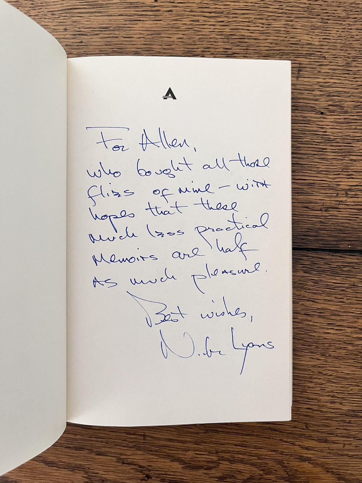 A Flyfisher's World by Nick Lyons SIGNED