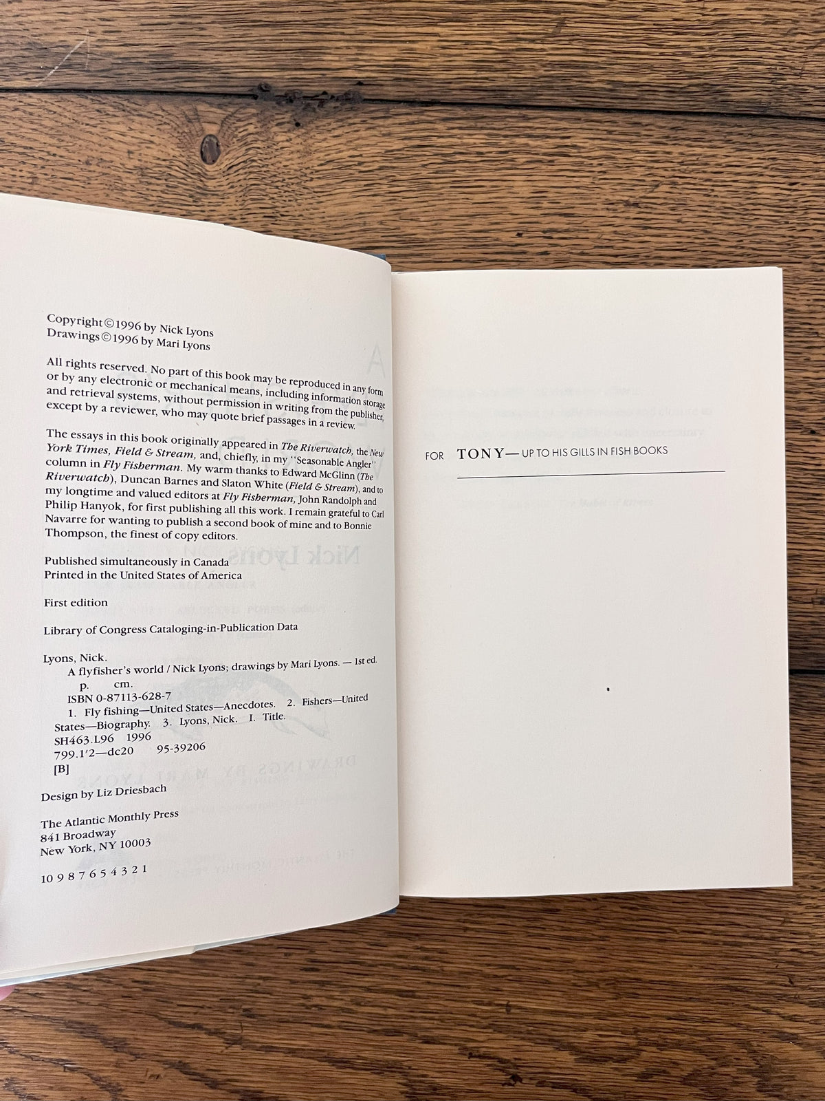 A Flyfisher's World by Nick Lyons SIGNED