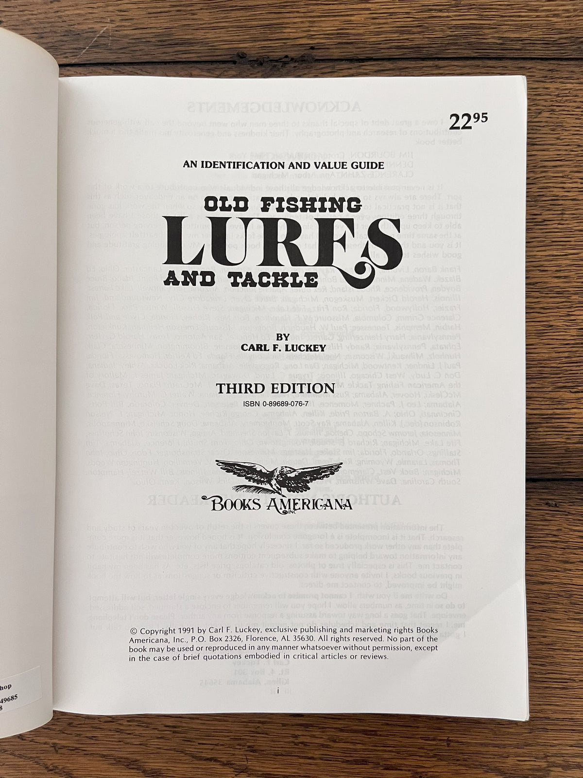 Old Fishing Lures and Tackle No. 3 by Carl F. Luckey