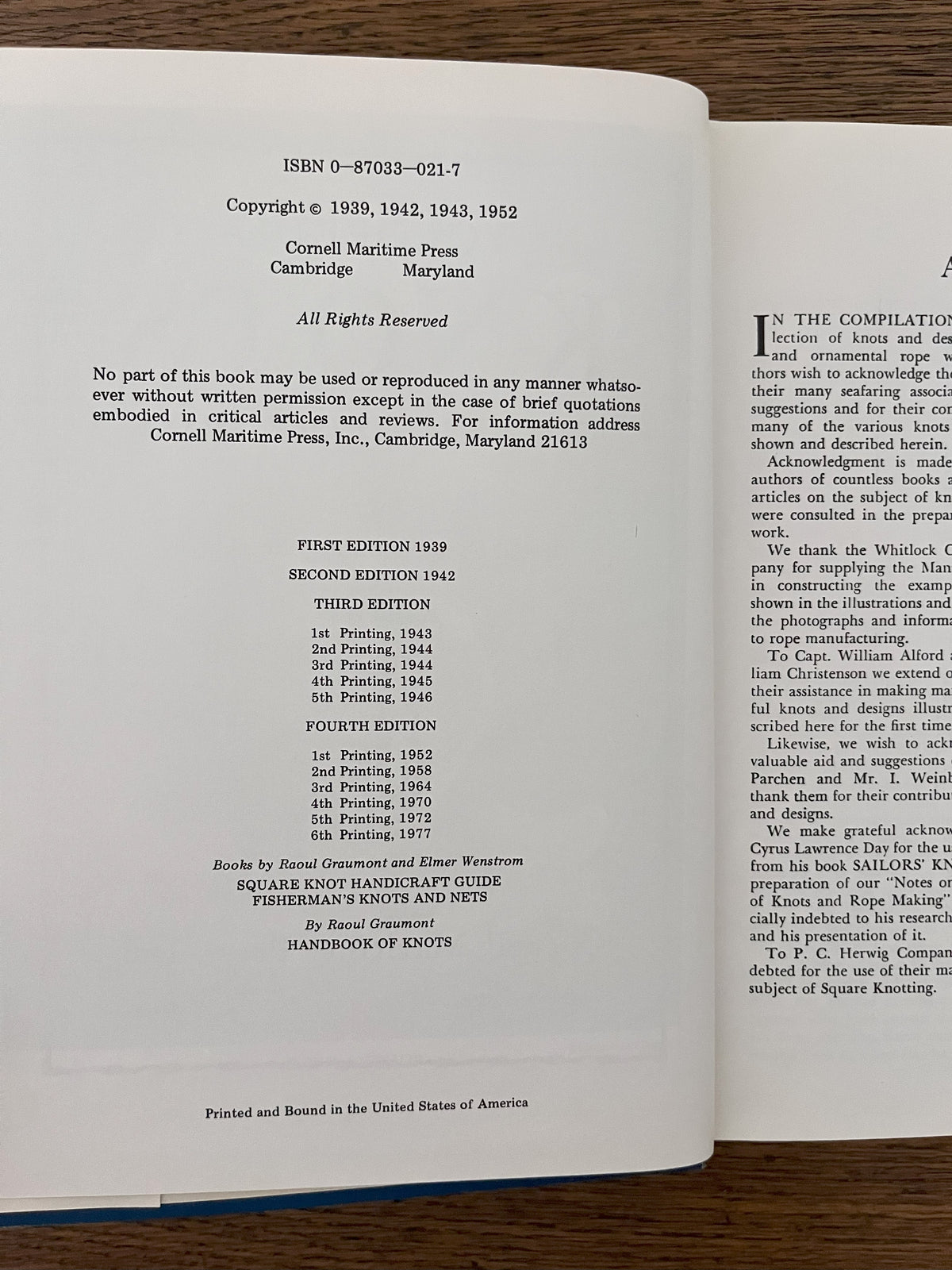 Encyclopedia of Knots and Fancy Rope Work by Raoul Graumont and John Hensel