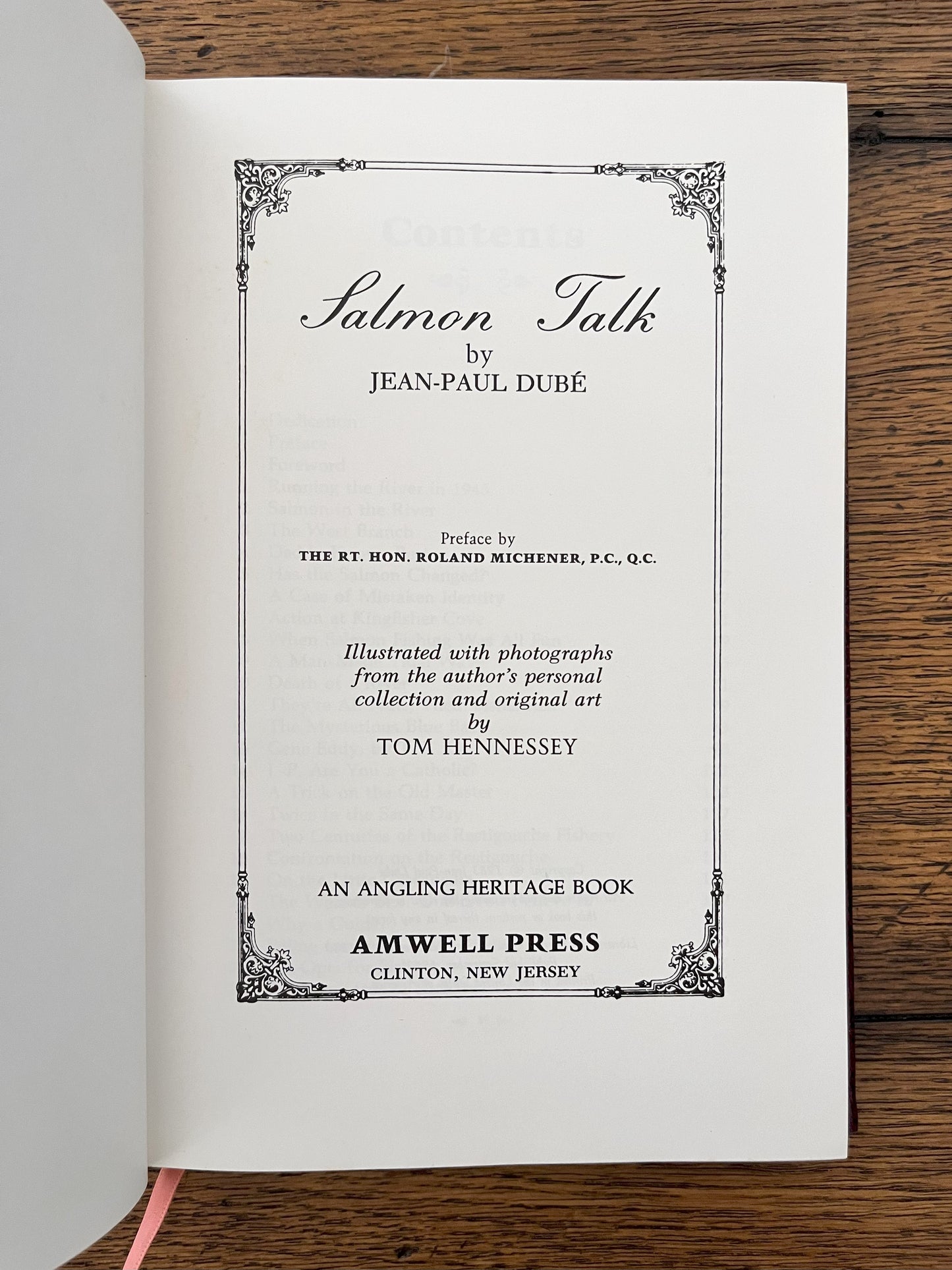 Salmon Talk by Jean-Paul Dube SIGNED