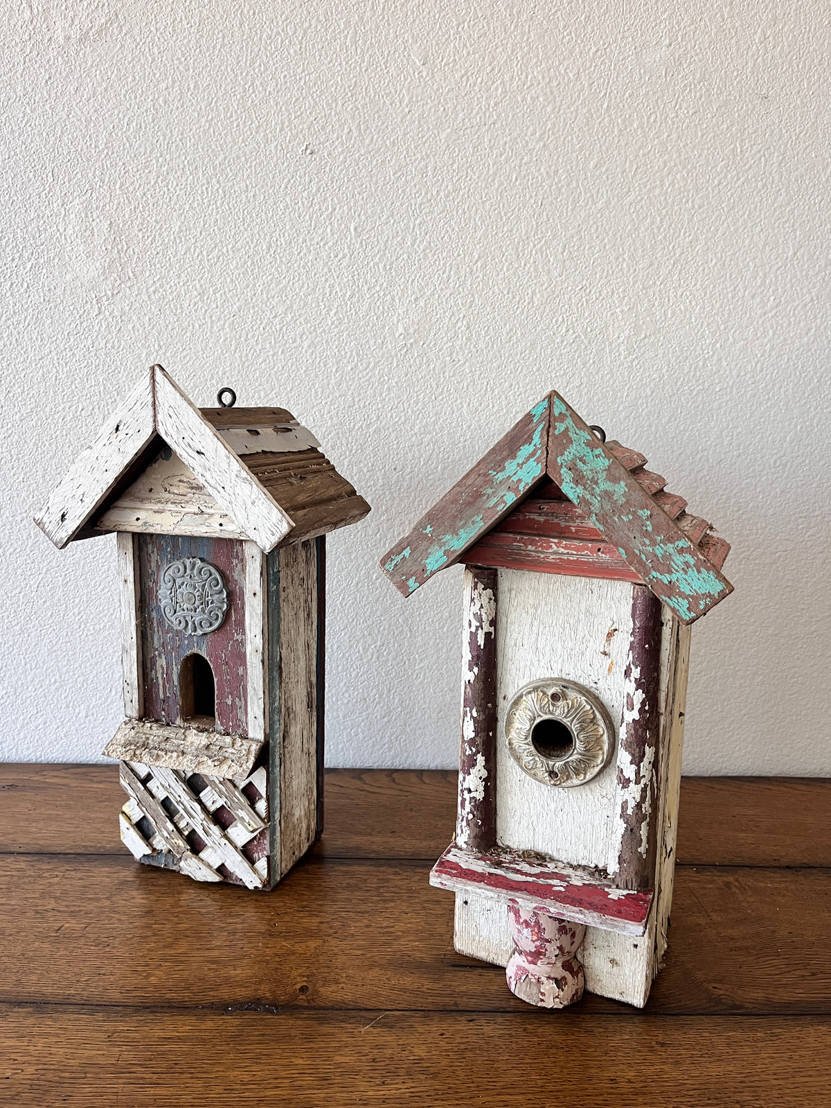 Rustic Birdhouse Pair