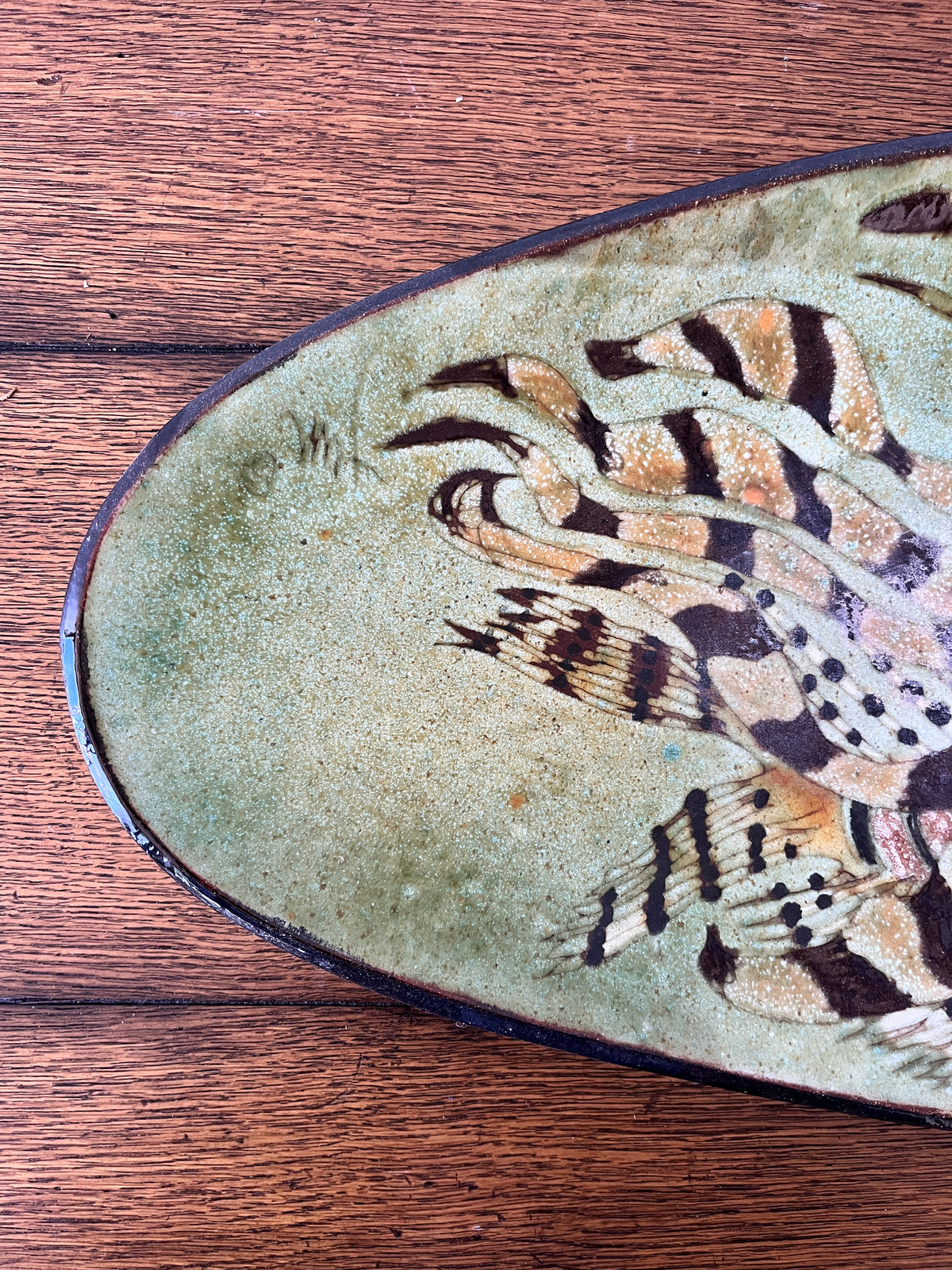 Mid-Century Modern Lionfish Platter