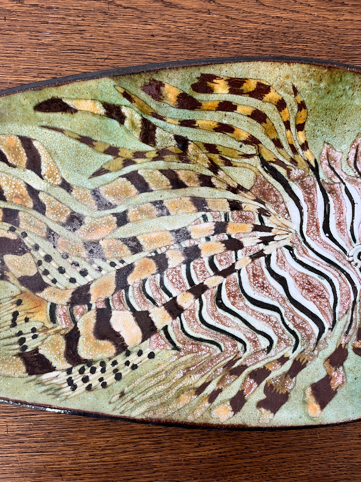 Mid-Century Modern Lionfish Platter