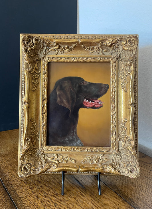 Gold Dog Painting -- Douglas, Lator Galleries