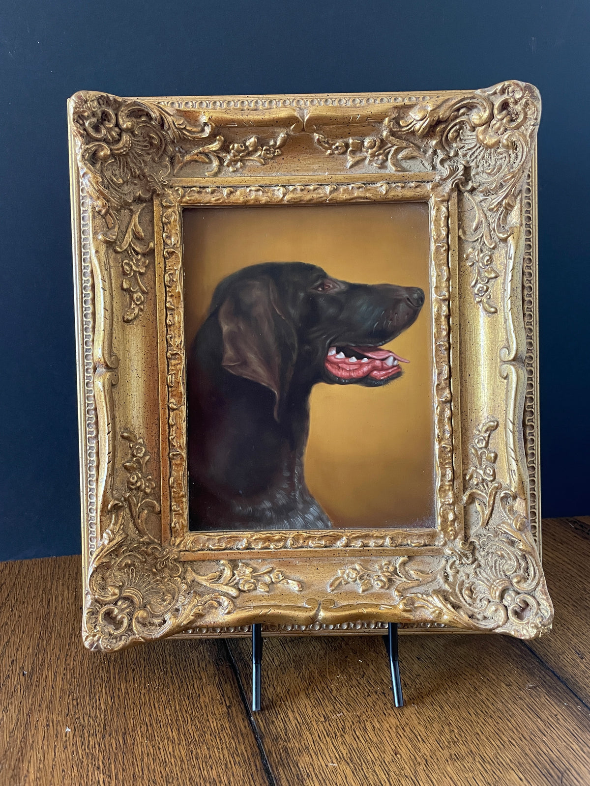 Gold Dog Painting -- Douglas, Lator Galleries