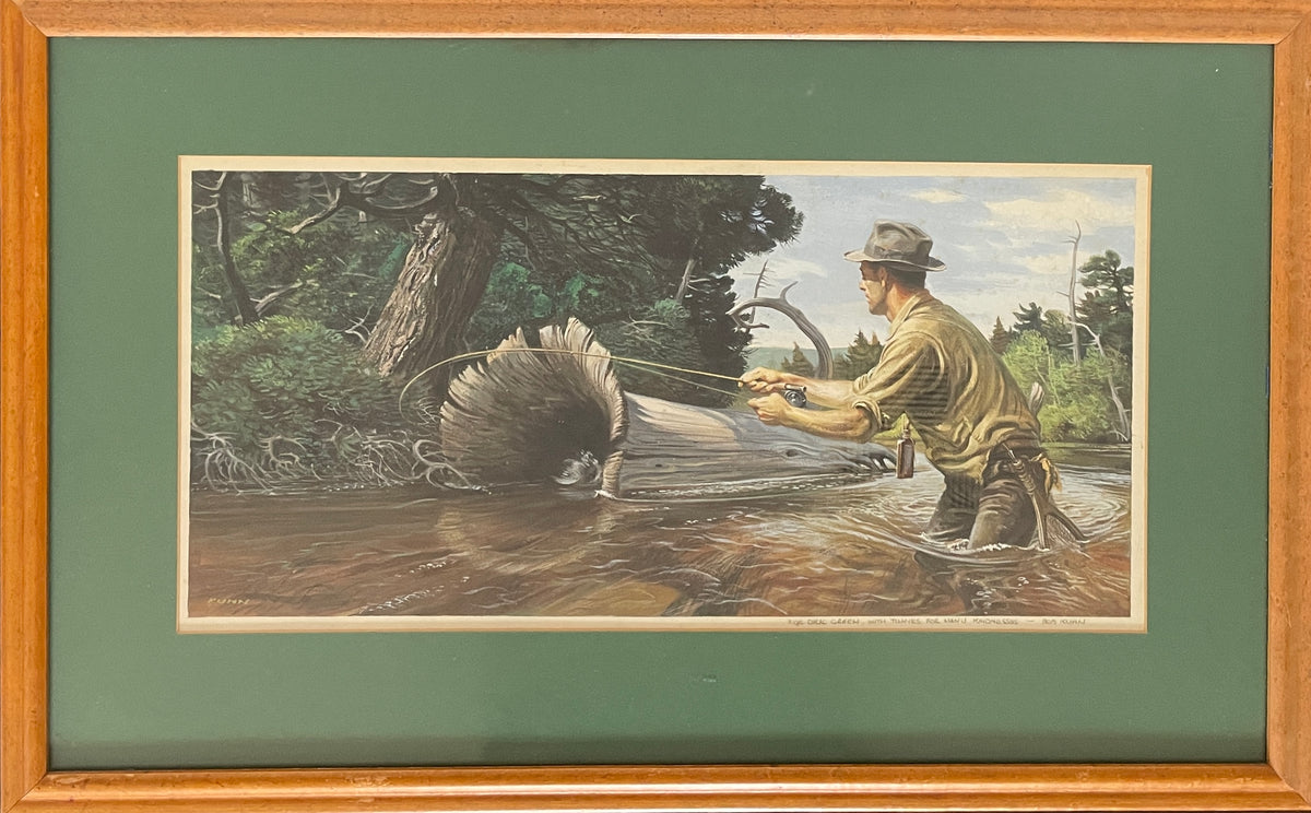 Original Fishing Painting by Bob Kuhn