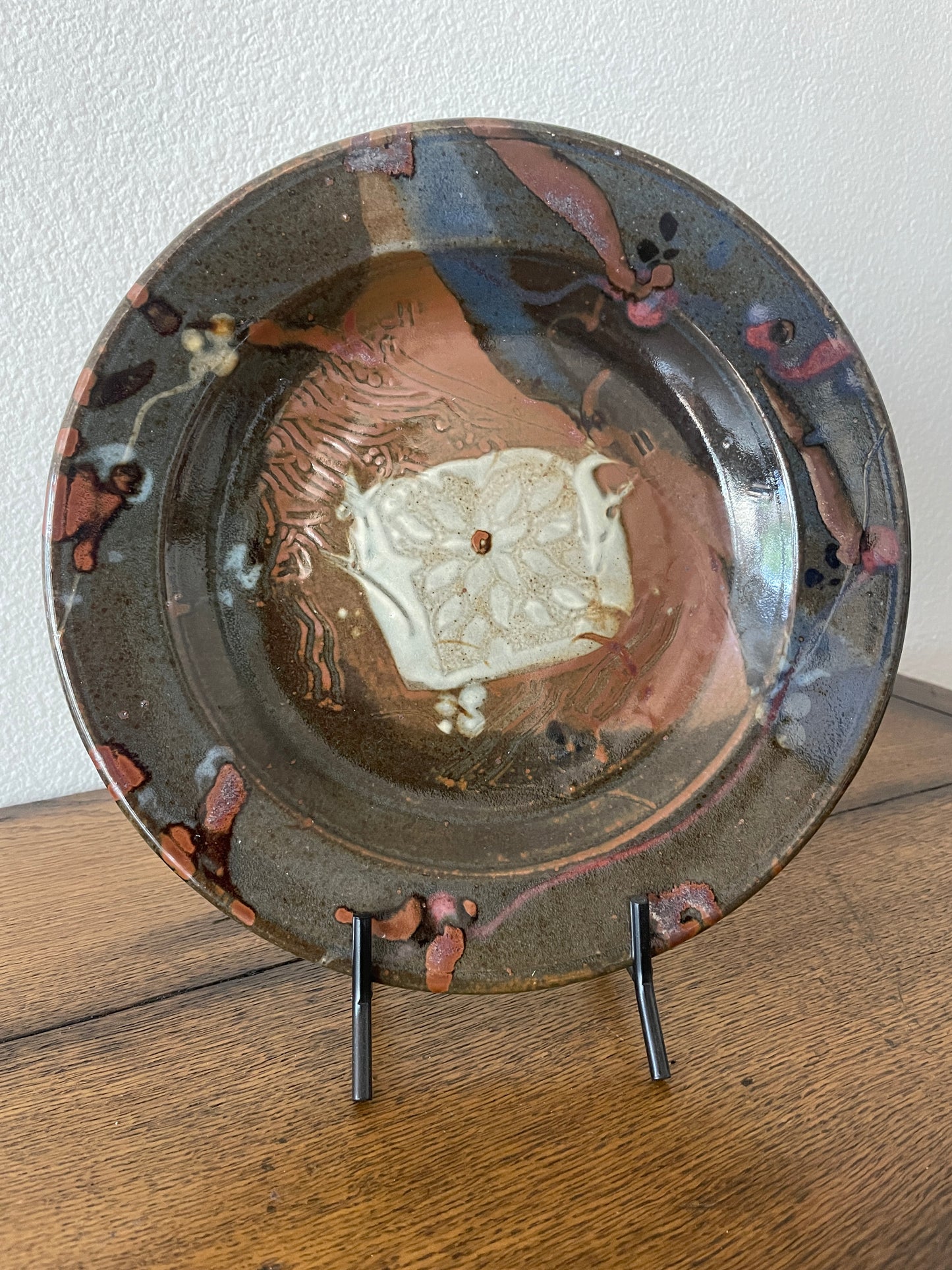 Plum Tree Pottery Dinner Plates by John Glick -- Set of 6
