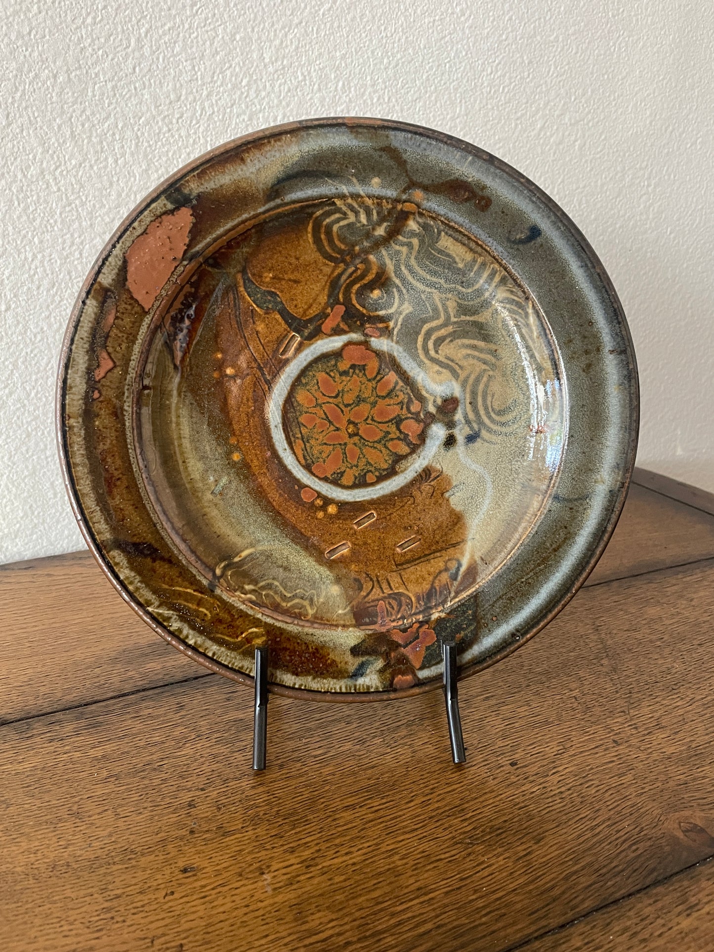 Plum Tree Pottery Dinner Plates by John Glick -- Set of 6