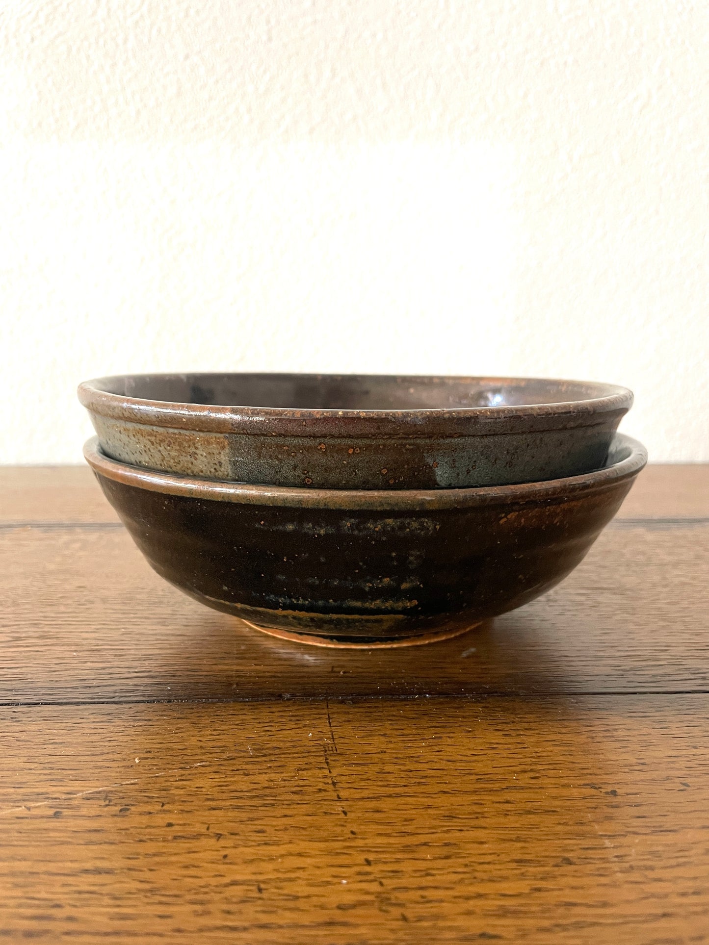 Plum Tree Pottery Soup Bowls by John Glick -- Set of 2