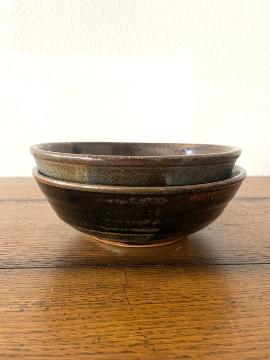 Plum Tree Pottery Soup Bowls by John Glick -- Set of 2