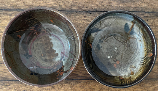 Plum Tree Pottery Soup Bowls by John Glick -- Set of 2