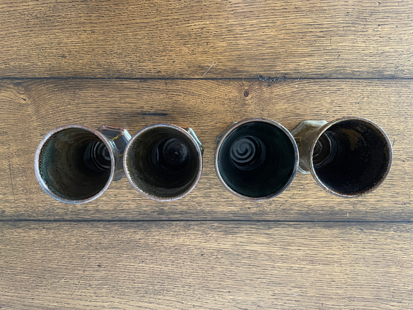 Plum Tree Pottery Goblets by John Glick -- Set of 4