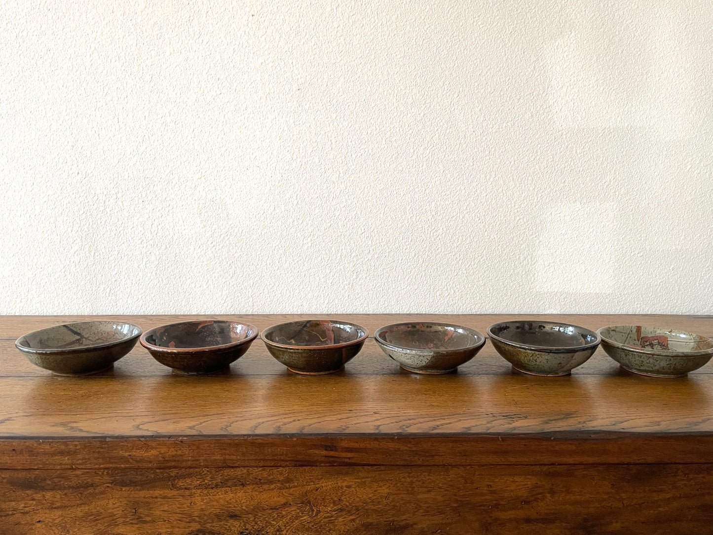 Plum Tree Pottery Small Bowls by John Glick -- Set of 6