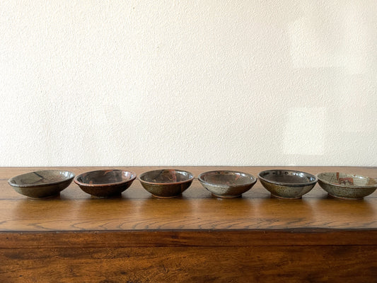 Plum Tree Pottery Small Bowls by John Glick -- Set of 6