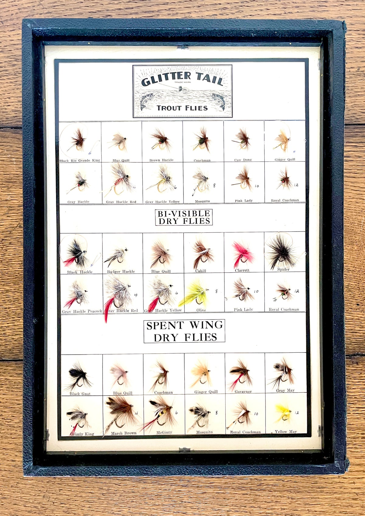 Glitter Trail Trout Flies (In Frame)