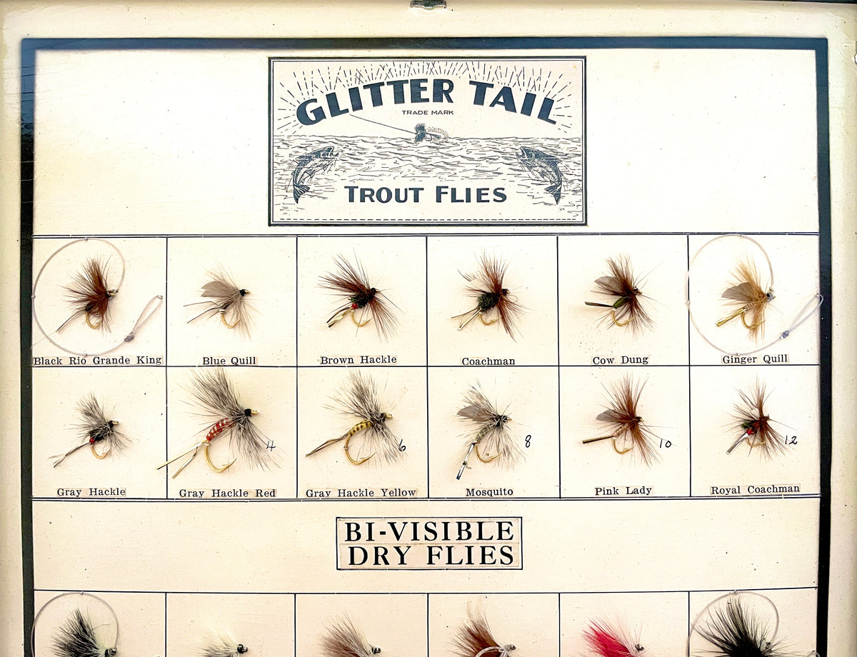 Glitter Trail Trout Flies (In Frame)