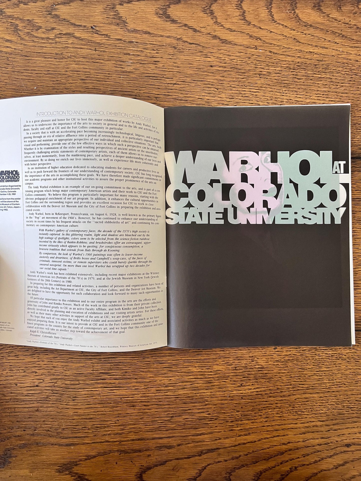 Signed Warhol Booklet