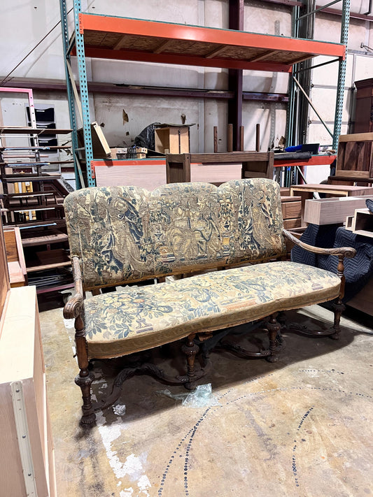 19th Century Sofa with Serpentine Base
