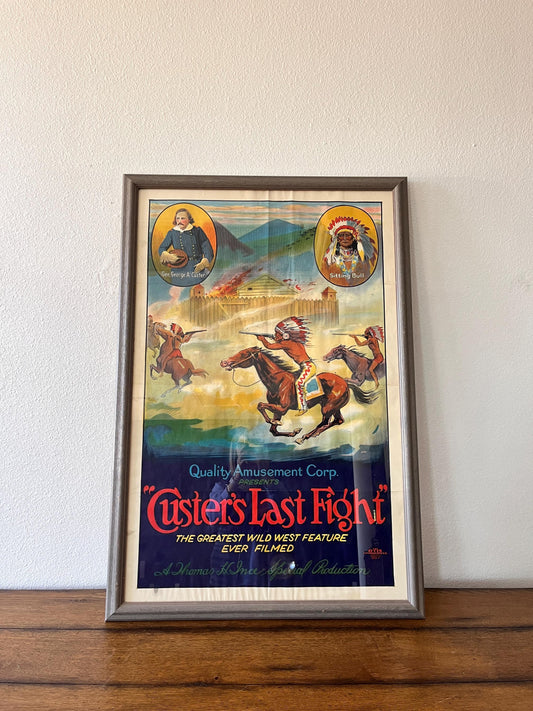 Custer's Last Fight Print Framed