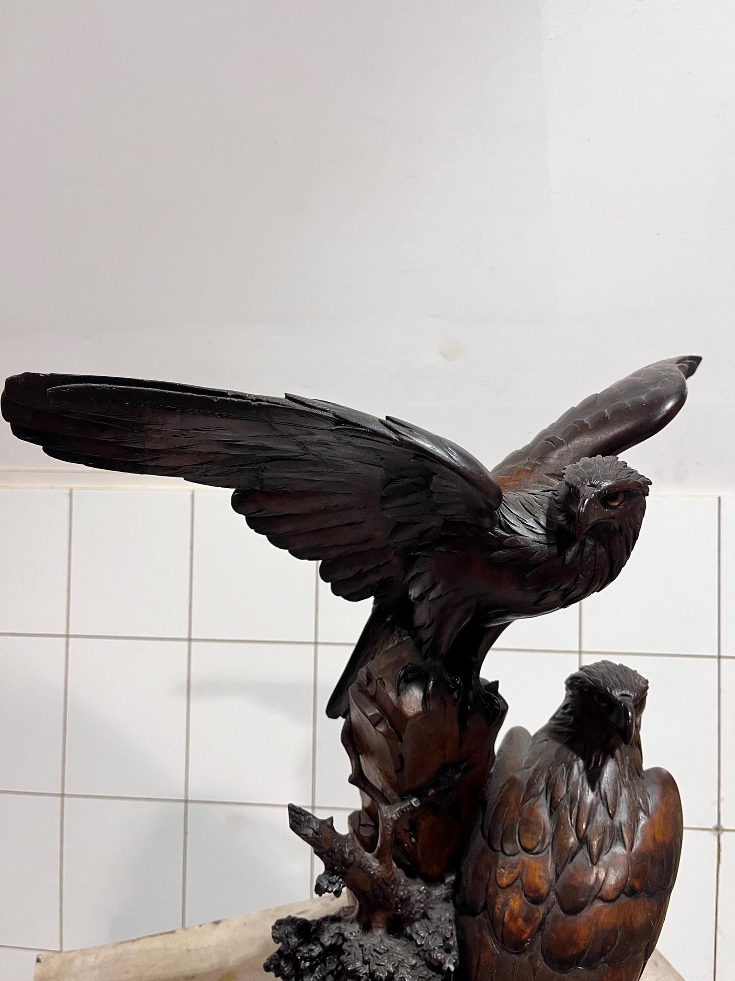 19th Century Black Forest Hawk Sculpture