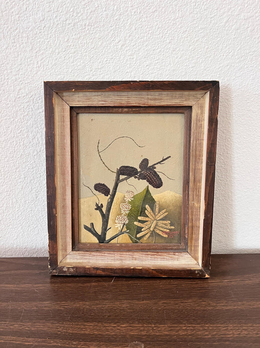 Frederick Papsdorf 1957 Wildflower Painting Framed