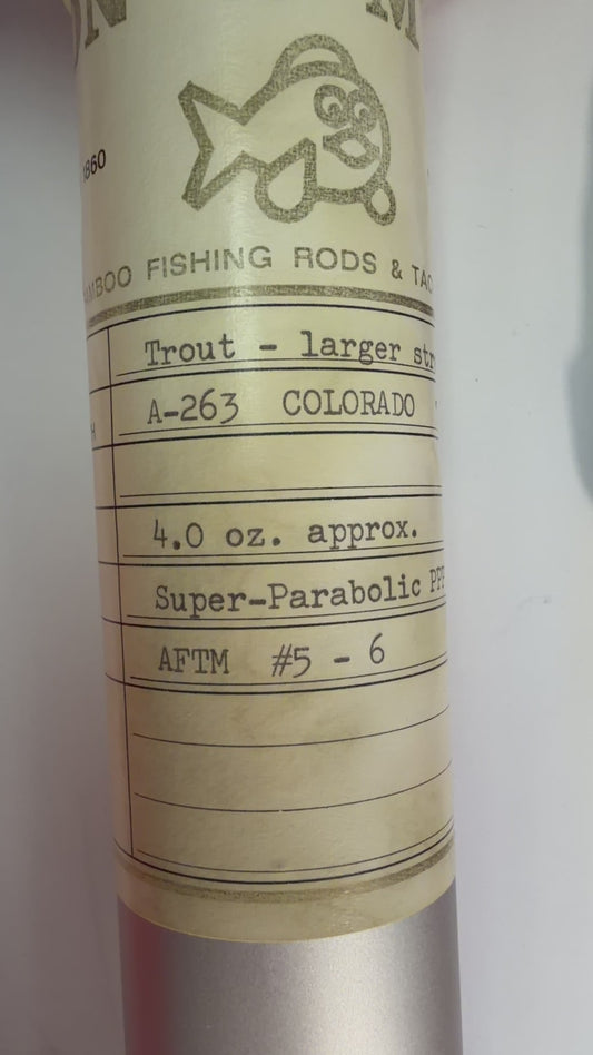 Pezon et Michel Super Parabolic Colorado 7'7" Bamboo Fly Rod with Extra Tip